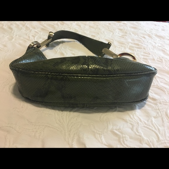 💄Super cool leather hobo in green python - Picture 3 of 8